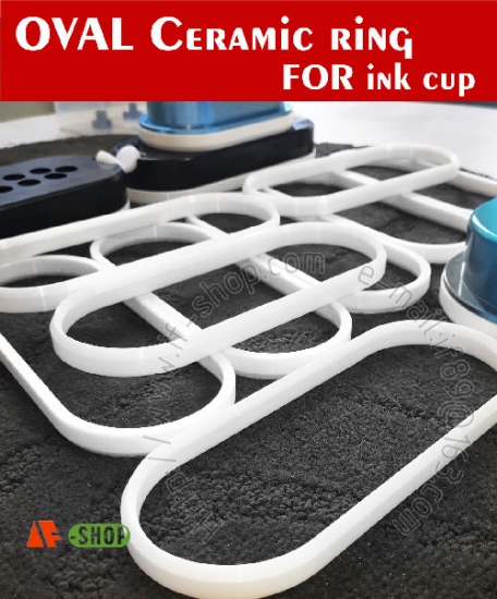 Oval ceramic ring for ink cup - Click Image to Close