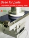Adjustable positioning base for print plate Adjustable positioning base for print plate